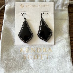 Kendra Scott Custom Alex Earrings Black & Gunmetal